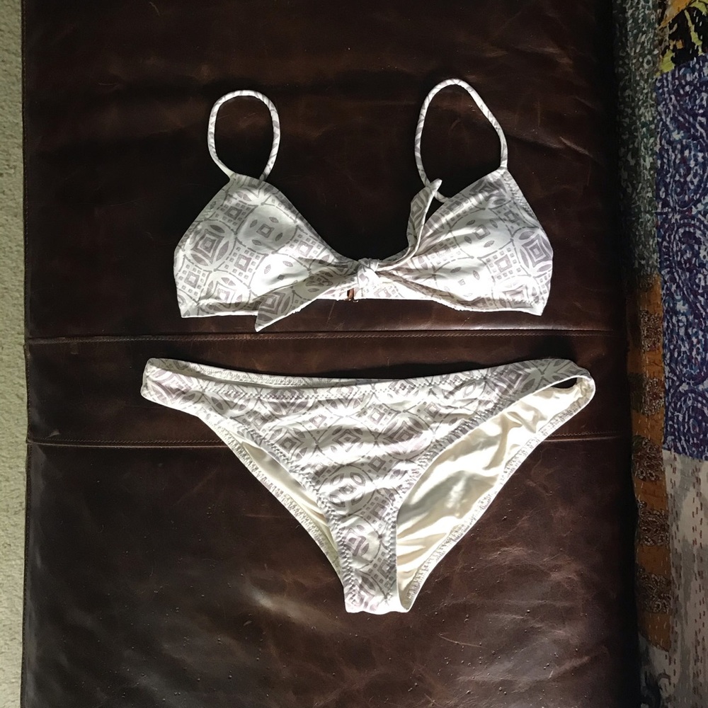 Cream Patterned Eberjey Bikini - image 1